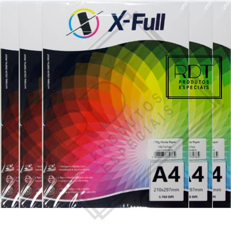 Papel fotográfico XFULL 100 fls fosco MATTE 170g A4 Shopee Brasil