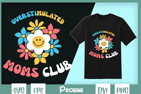 Overstimulated Moms Club Retro Mama Graphic By Pecgine · Creative Fabrica