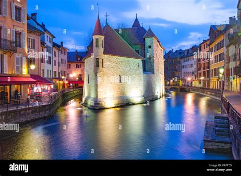 Night Annecy, France Stock Photo - Alamy