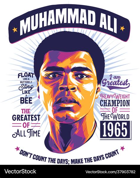 Muhammad ali Royalty Free Vector Image - VectorStock