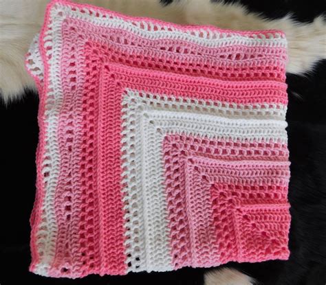 Pink Baby Blanket Baby Girl Crochet Blanket Baby Crochet | Etsy