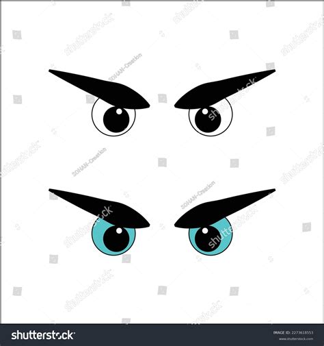 Angry Eyes Vector Cartoon Angry Eye Stock Vector Royalty Free