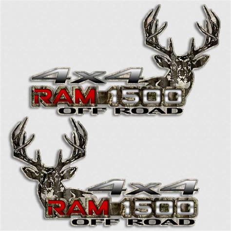 Dodge Ram 1500 Whitetail Deer Camouflage Truck Decal