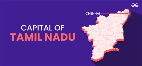 State Of Tamil Nadu India With Capital City Vector Image, 60% OFF