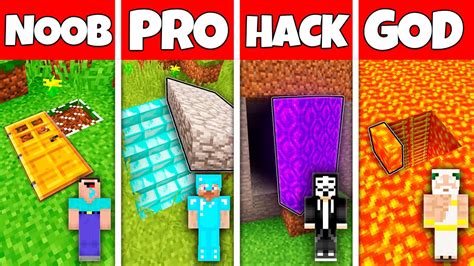 Minecraft Battle Noob Vs Pro Vs Hacker Vs God Secret Underground House