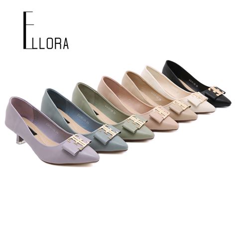 Jual ELLORA EG 8181 06 Sepatu Heels Wanita Kerja Import 5 5cm Shopee