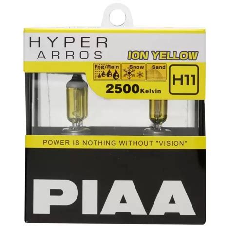 PIAA Hyper Arros Ion Yellow H11 | Twin Car Headlight Bulbs | PowerBulbs UK