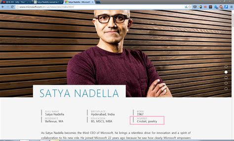 Satya Nadella Named As Microsoft S New Ceo Chit Chat Indian Cricket