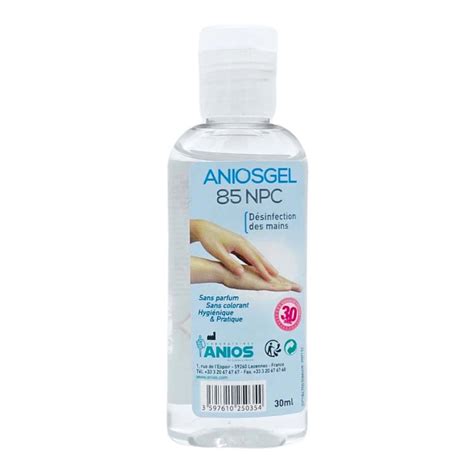 Aniosgel 85 NPC Gel Hydroalcoolique 30 ml de Anios Cosmétiques