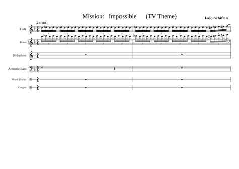 Mission Impossible Theme Lalo Schifrin Sheet Music For Mellophone