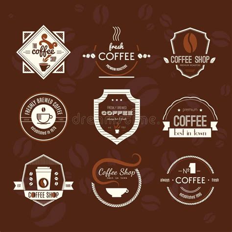 Cafetería Logo Collection Ilustración Del Vector Ilustración De