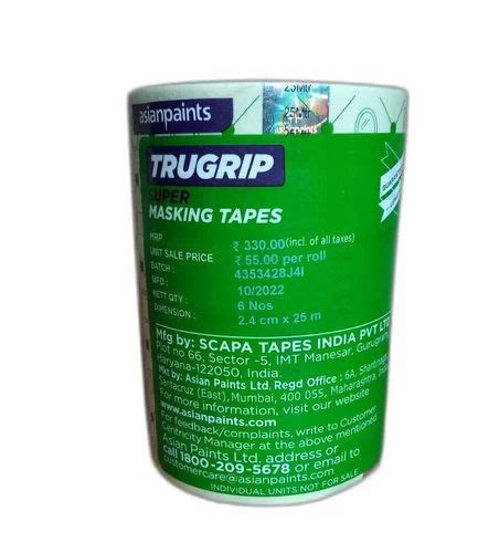 Backing Material BOPP Color Green Asian Paints Trugrip Masking Tapes