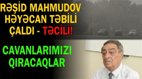 Professor Rəşid Mahmudov həyəcan təbili çaldı Bunlar cavanlarımızı