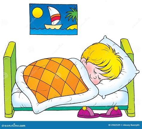 Children Sleeping On Cloud. Cartoon Style Vector Illustration ...