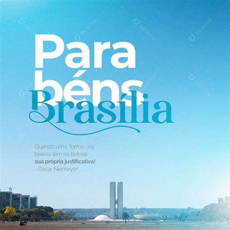 Social Media Aniversário De Cidade Parabéns Brasília Psd Editável