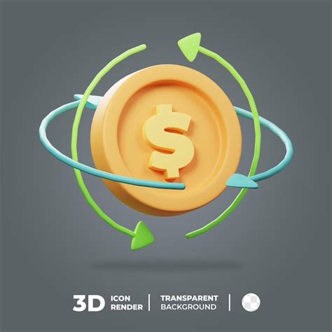 Premium PSD 3d Icon Investment Rolling