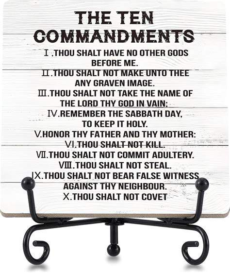 Inspirational Wall Art The Ten Commandments Wall Art