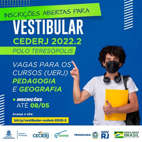 Vestibular Cederj 2022 2 inscrições abertas Prefeitura de Teresópolis