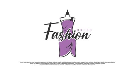 Fashion logo design with dress fashion Premium Vector 11775265 Vector ...