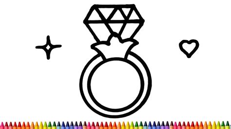 How To Draw A Cute Ring Very Easy Step By Step Youtube