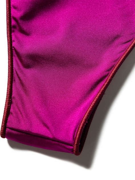 Reina Olga Purple Sam Satin Triangle Bikini Reina Olga