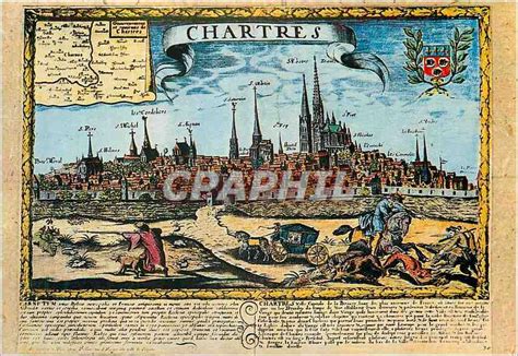 Carte Postale Moderne Les Merveilles De Chartres Eure Et Loir Gravure