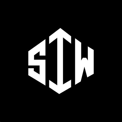 SIW letter logo design with polygon shape. SIW polygon and cube shape ...