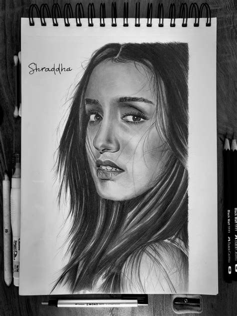 Pencil Sketch Of Shraddha Kapoor ️ in 2024 | Realistic drawings, Pencil ...