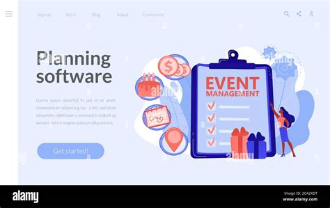 Event Management Concept Landing Page Stock Vector Image Art Alamy