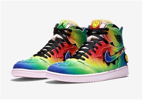 Tênis Nike Air Jordan 1 High J Balvin Colorido Original Novo Mercado