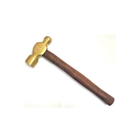 Lovely Brass Ball Pein Hammer With Wooden Handle 500 Gms