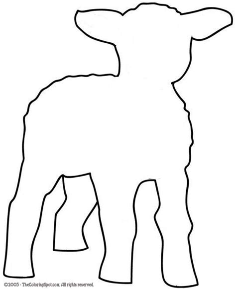 Printable Sheep Pattern Cut Out Sketch Coloring Page