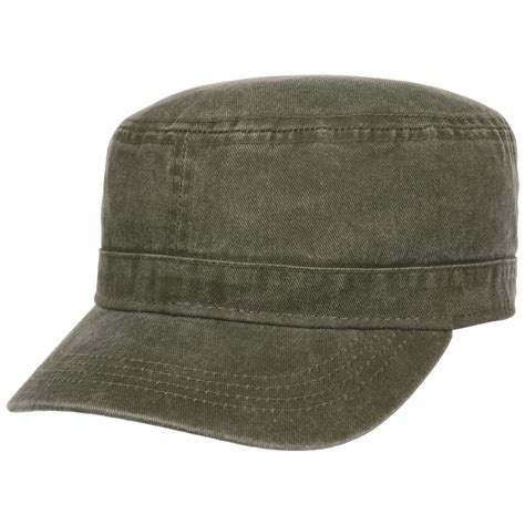 Washed Cotton Army Cap By Lipodo