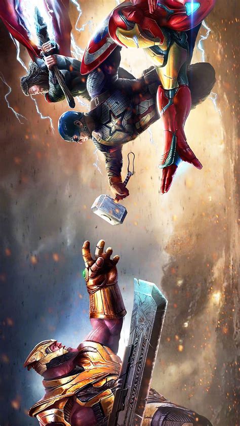 Thanos Vs Iron Man Captain America Thor Avengers Captain