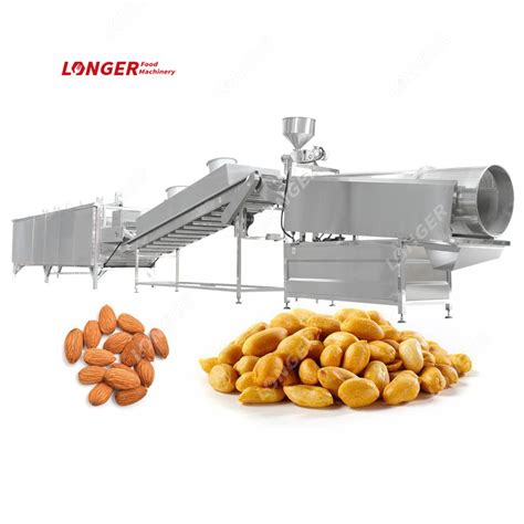 Full Automatic Gas Electric Conveyor Belt Nut Roasting Line Cashew