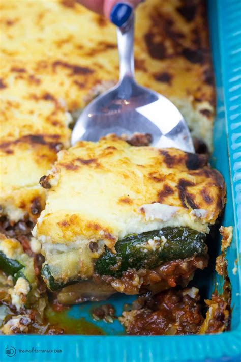 Greek Moussaka Eggplant Casserole The Mediterranean Dish