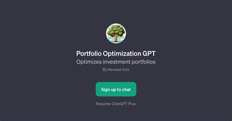 Portfolio Optimization GPT - Portfolio optimization - TAAFT