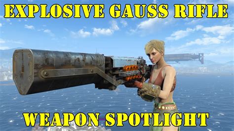 Fallout Weapon Spotlights Explosive Gauss Rifle Youtube