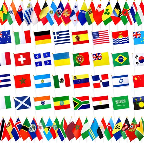 Weitbf 200 Countries International Flags Of The World Small