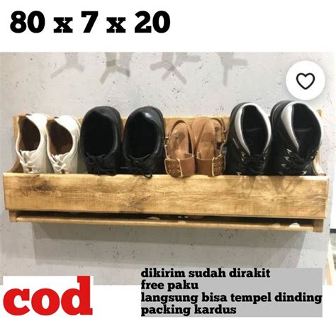 Jual Rak Sepatu Dinding Rak Sepatu Tempel Dinding Rak Sepatu Kayu