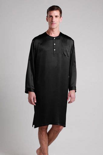 22 Momme Mens Silk Nightshirt Mens Nightshirts Night Shirt Robes