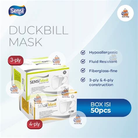 Jual Masker Sensi Duckbill Isi Pcs Ply Original Emboss Terbaru