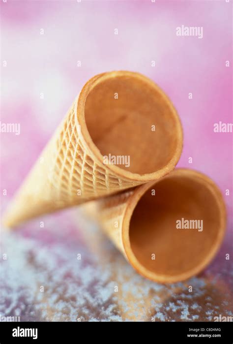 Wafer ice cream cones Stock Photo - Alamy