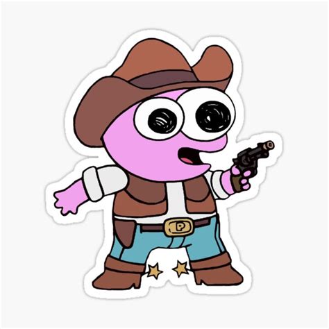 "Smiling Friends Cowboy Pim - Adult Swim" Sticker for Sale by JackrSpinella | Redbubble