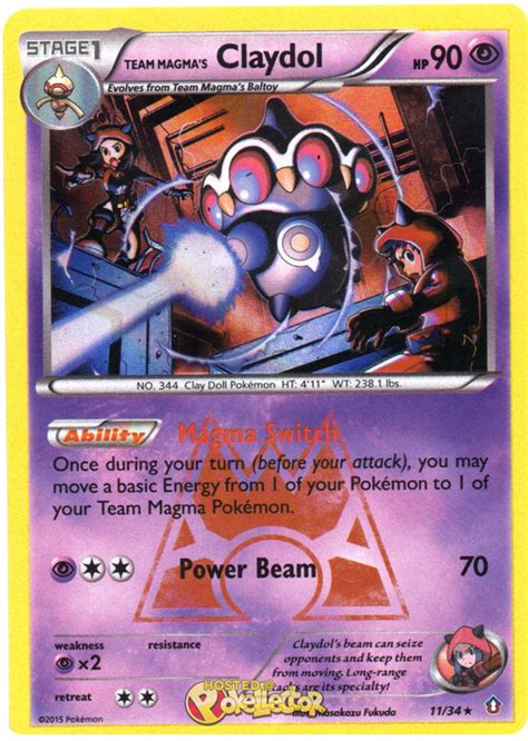 Team Magma S Claydol Double Crisis Pokemon Card