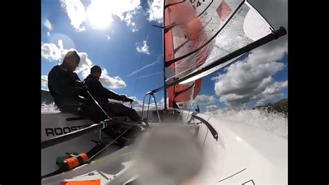 RS400 - 1453 racing downwind in breeze - YouTube