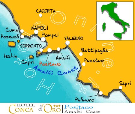 Positano Italy Map