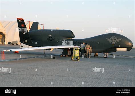 Rq Global Hawk Maintenance Airmen With The Th Expeditionary