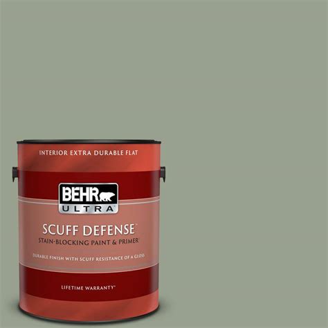 BEHR ULTRA 1 Gal N390 4 Bitter Sage Extra Durable Flat Interior Paint