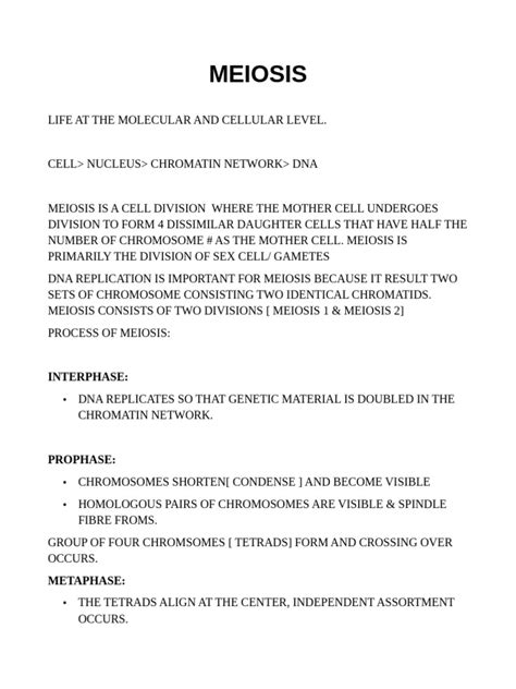 Meiosis Presentation | PDF